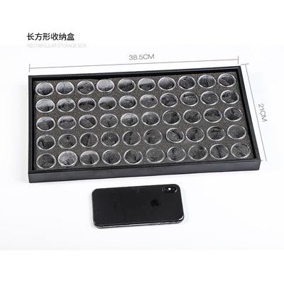 1Set Display Case Diamond Gemstone Storage Box Small Round Plastic Containers Box Jewelry Organizer Container With Foam