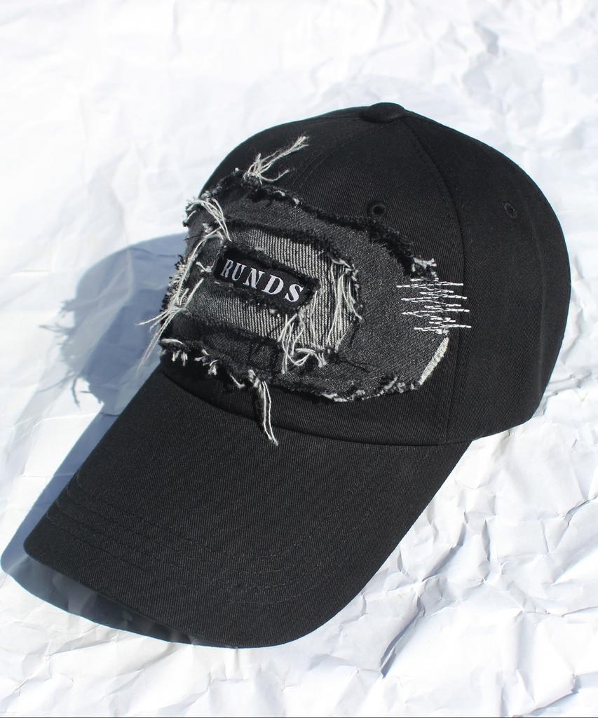 Leondieseu Denim Patchwork Ball Cap (Washed Black)