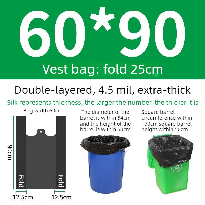 50pcs Extra Large & Thick Black Garbage Bags for Sanitation and Hotels, Commercial Large Garbage Bags