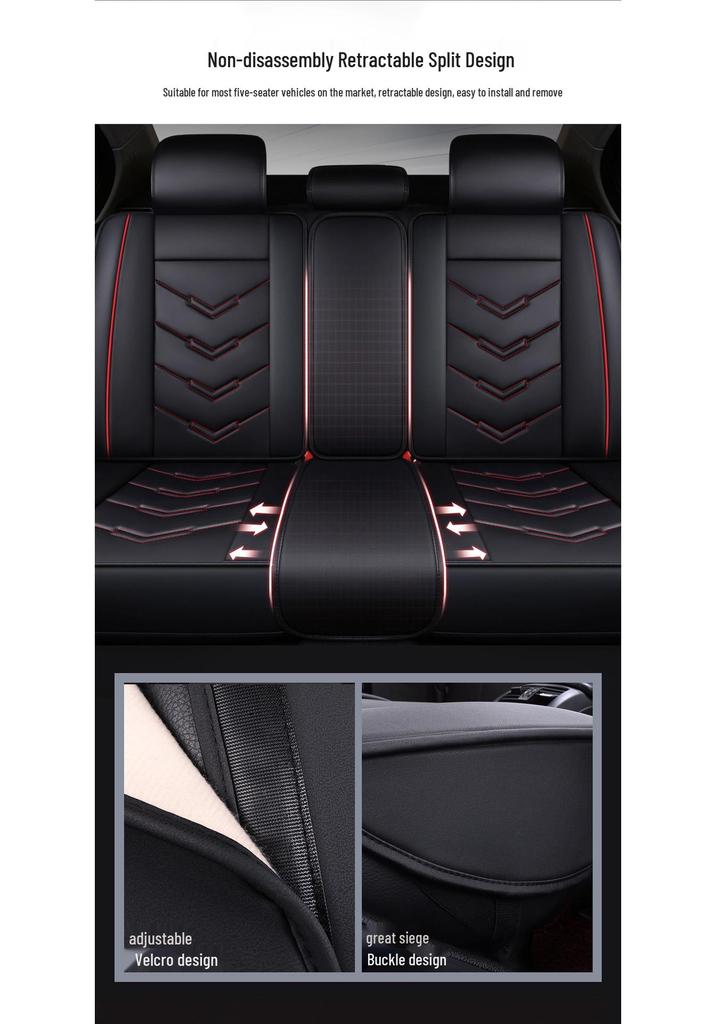 Universal Four Seasons Leather Car Seat Cover - Full Surround Cushion