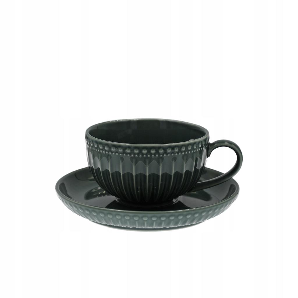 CUP WITH SAUCER FOR COFFEE AND TEA 250ml MOSAIQUE OLIVE LINE