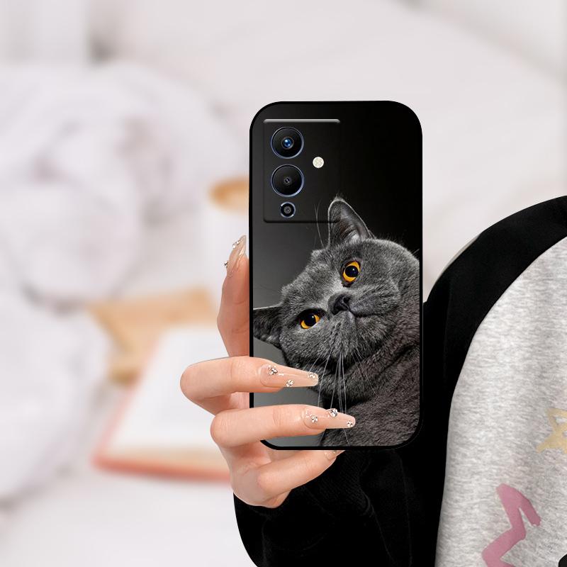 Für infinix NOTE 12 PRO 5G Hülle X671B TPU Wolf Katze Silikon Stoßfänger Abdeckung für Infinix Note 12 Pro 5G Handyhülle Note12 Pro 5G