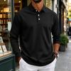 Herren Langarmhemd Button-Down-Kragen Farbe Entspannte Passform Lässig