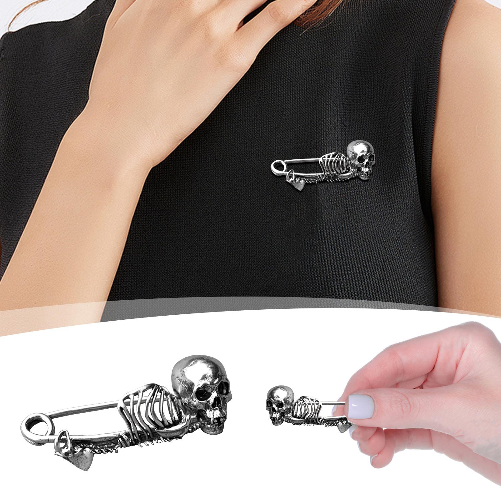 

Хэллоуин Таинственная брошь-булавка Праздничное украшение One Size серебряный