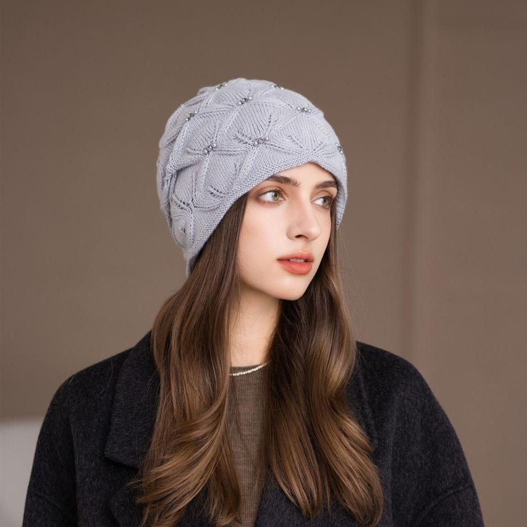 Protection d'oreille Chapeau tricoté en laine chaude Automne et Hiver Coupe-vent Chapeau empilable Chaud Protection d'oreille Chapeau tricoté