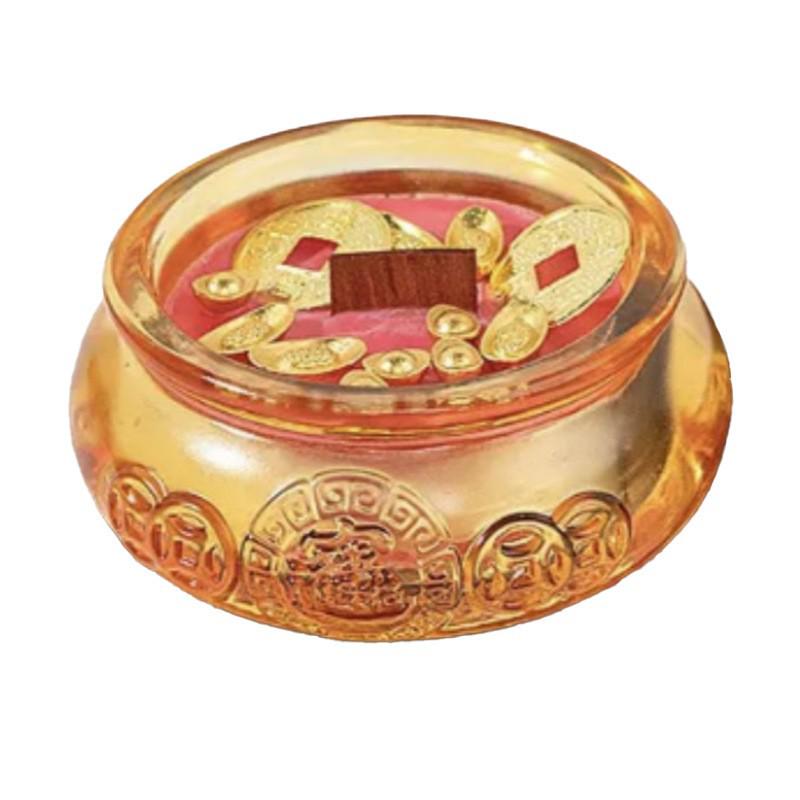 Chinese Treasure Pot Ingot Scented Candle - Long-lasting Fragrance, Perfect for Home & Bedroom, Ideal New Year Gift
