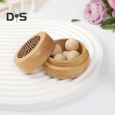 Diffuseur d'aromathérapie en bois, désodorisant pour voiture, diffuseur d'huiles essentielles, boîte ronde pour parfum, décoration de maison et de bureau