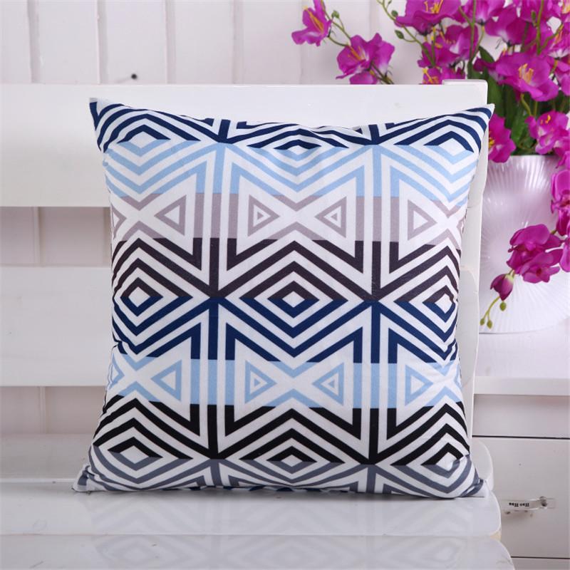 45x45cm Classic Geometric Printed Throw Pillowcase Home Sofa Chair Seat Cushion Cover Autumn Decoration
