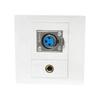 Durability PC Wall Mount Panel with XLR/Speakon/Speakon 1/4Inch Port Wall Plate Insert for Reliable Audios Connection