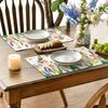 Lavender Tulip Spring Placemats for Dining Table, 30x45cm Summer Seasonal Holiday Decoration Rustic Vintage Washable Table Mats