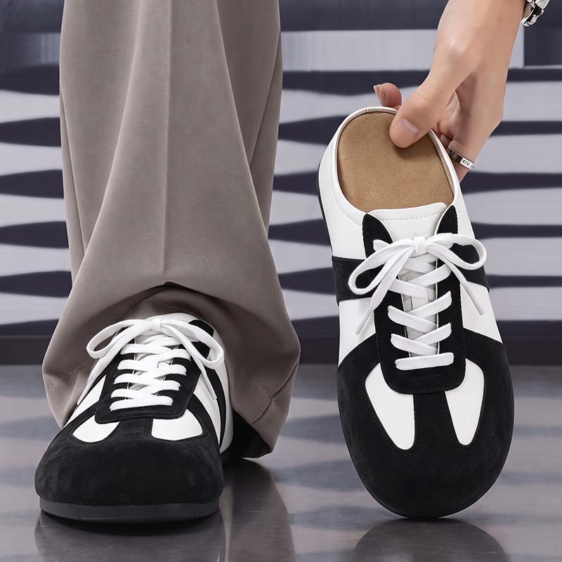 Men'S Slip On Mules Casual Shoes Four Season New Breathable Light Soft-Sole Comfort Fashion Outdoor Walking Sports Semi Slippers