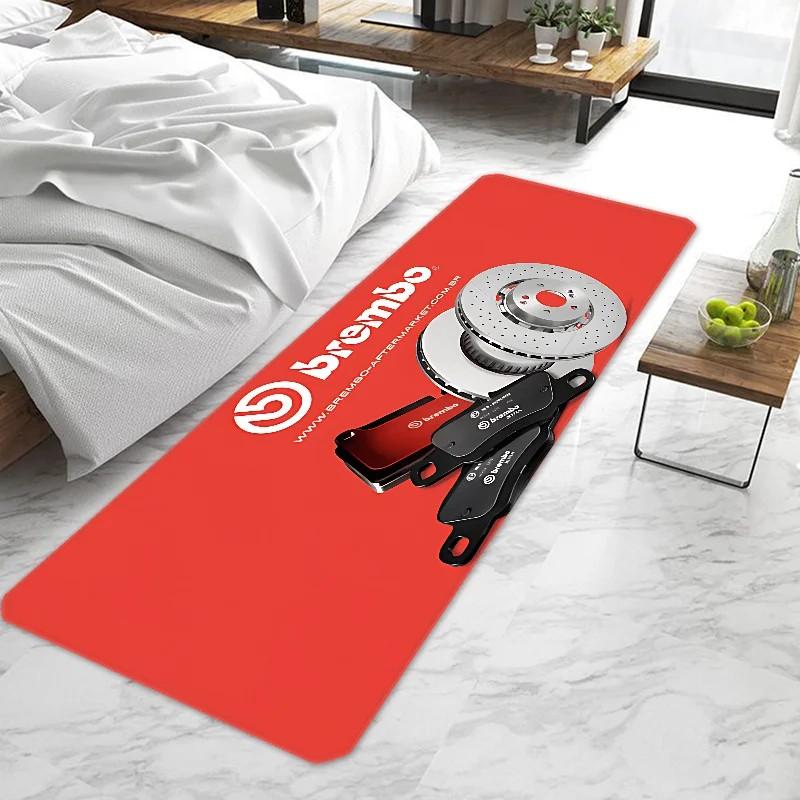 

VIKAMA Фланелевый коврик для ванной комнаты, коврик для спальни, культура автомобилей, минималистичный дизайн, уютный нескользящий коврик, черно-белый 45X120CM(1.5X3.9FT