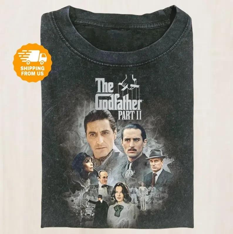 

Футболка The Godfather Part II Comfort Colors, Винтажная футболка с изображением мафиозного фильма, Ретро унисекс футболка 70-х XXXXL
