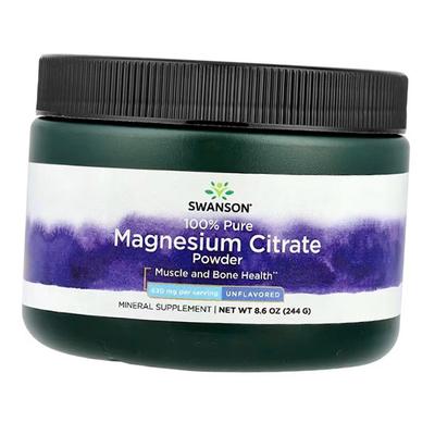 Citrate de Magnésium Poudre, Poudre de Citrate de Magnésium 100% Pure, 244g Sans Saveur (36280202)