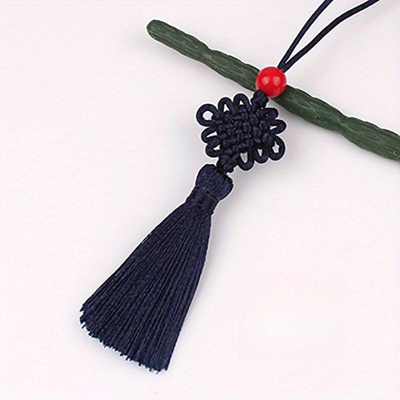 DIY Handgeknüpfter chinesischer Knoten, kleiner chinesischer Knoten Lesezeichen, Quastenanhänger, Taschenanhänger, Handyanhänger, Schreibwarenanhänger, Lesezeichenanhänger
