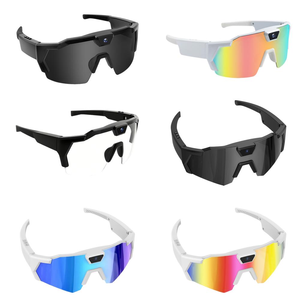 4K HD 1080P POV Sportbrille mit Kamera Baseball Outdoor-Aktivitäten Aufnahmebrille Sonnenbrille Skibrille für Radfahren Wandern