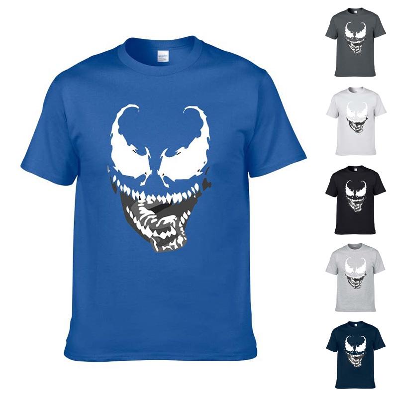 Baumwollmischung Comic Film Venom Print T-Shirt Für Männer Und Frauen**