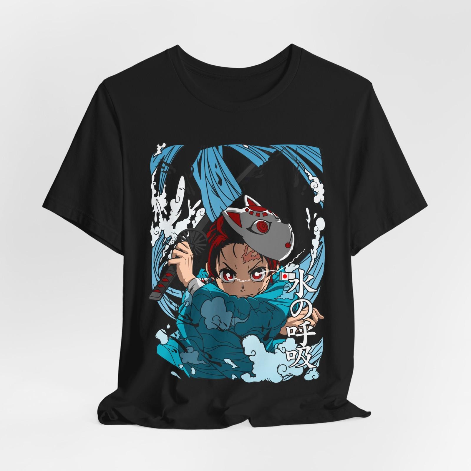 Tanjiro Water Breathing Demon Slayer T-Shirt Mens Womens Tees Top Tee Tops, Japanese Anime Shirt, Unisex Top Gift S