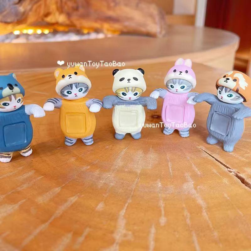 New Cat Lying Posture Blind Box Decorative Mini Figure Animal Costume Action Figure Trendy Toys For Fans Holiday Birthday Gift
