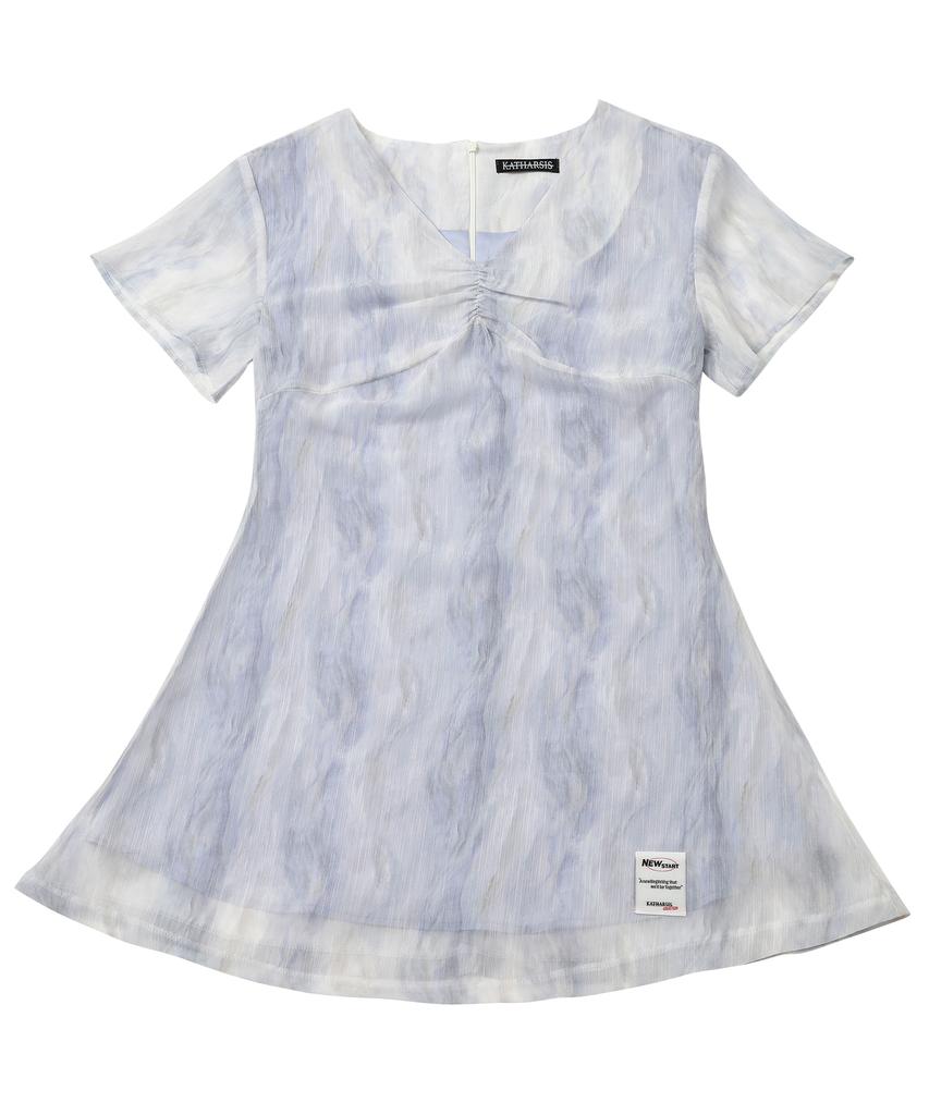 Catharsis Chiffon Mini Dress Light Purple One Size