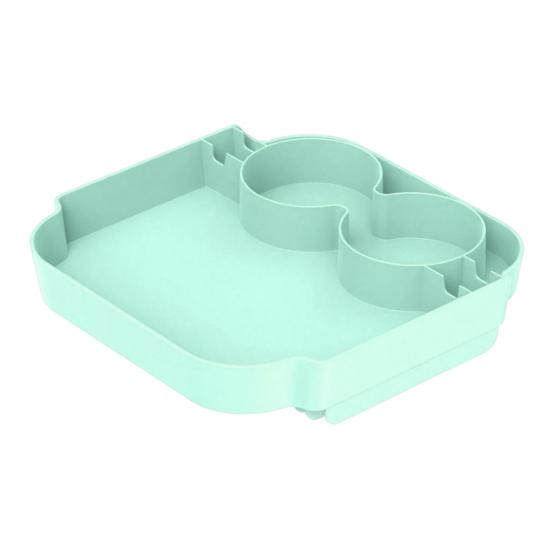

Food Storage Tray Cup Holder Tray Reusable Temporary Tabletop Beach Bag Tray for Beach Picnic Drinks And Fruits зелёный