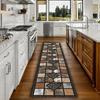 Stone-Effect Tile Rug Stain-Resistant and Easy To Maintain Entrance Hallway Doormat Corridor and Hallway Rug Home Decor