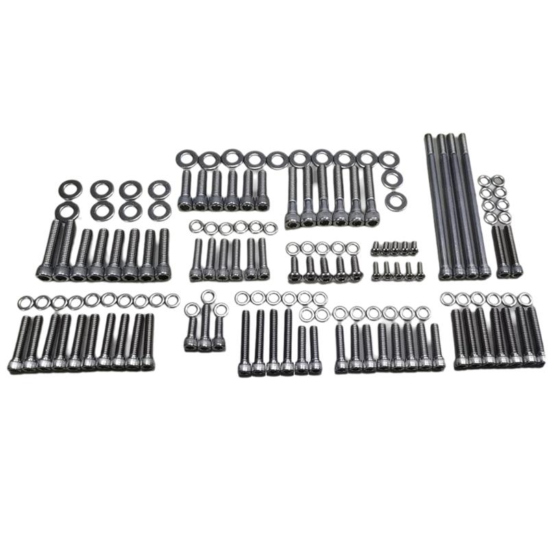 NEW-Kit Of Motor Stainless Steel Engine Screw Bolts For  Touring Electra Glide Street Glide Road Glide Road King CVO 2007-