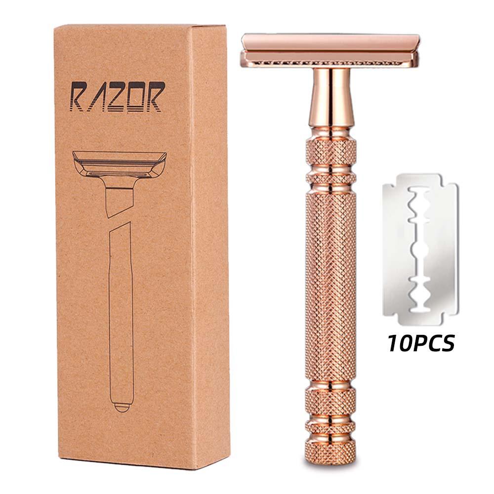 Platinum Double-Edged Safety Razor for Home Shaving