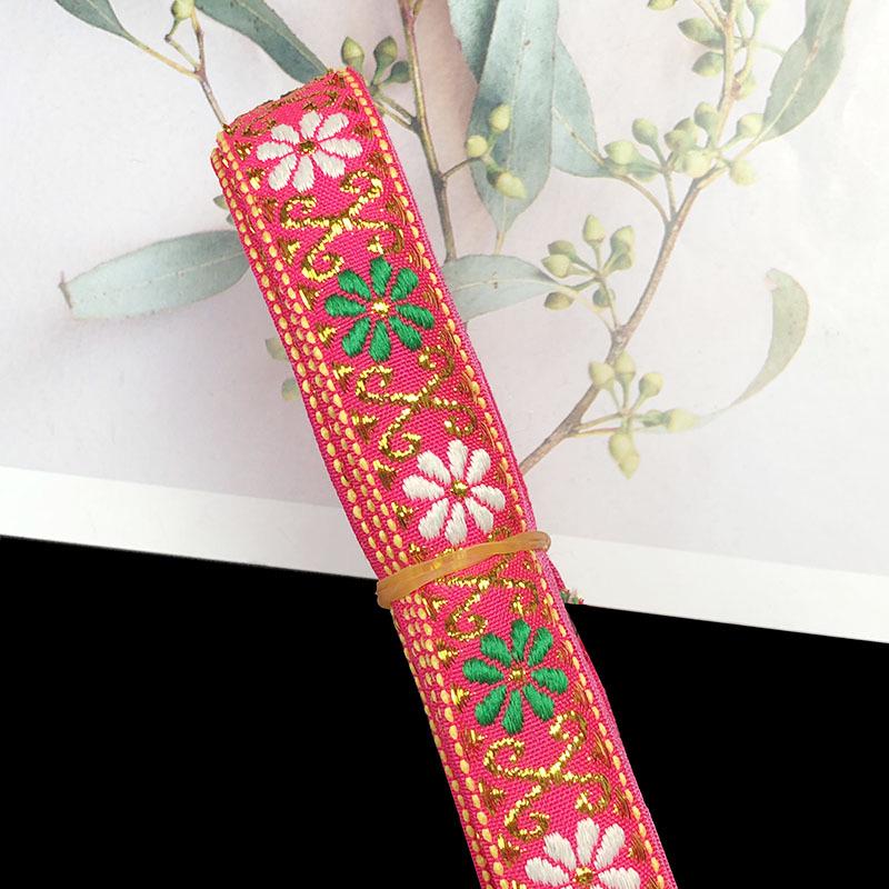 2cm Ethnic Style Colorful Jacquard Lace Ribbon for Curtains and DIY Clothing Accessories