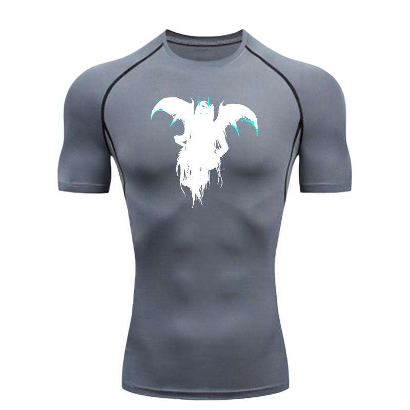 Demon Design Men Sports T-shirt Training Fitness Compression Men s T-shirt Men s Sports T-shirt for Fitness Gym Wear S