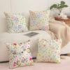 Fresh Floral Print Cushion Cover Short plush Doublesided Print Square Throw Pillow Covers Sofa Home Cushion Decor
