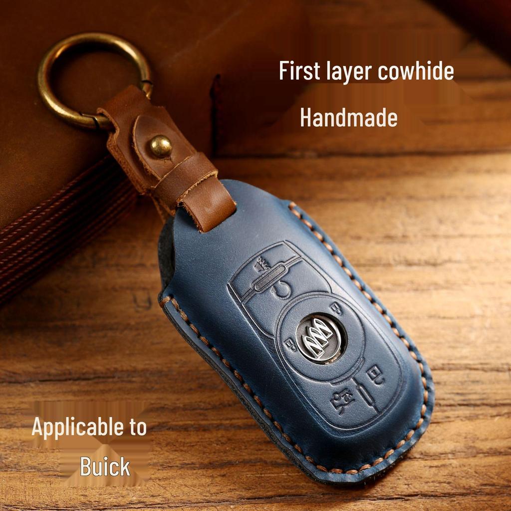 Suitable Genuine Leather Key Case for Buick Excelle, Verano, Envision, Regal - Full Coverage