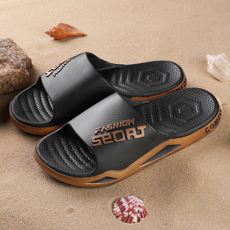 Men's Casual Sport Slides Anti-Odor Outdoor Slippers Men  Soft EVA Bathroom Beach Shower Sandals Fashion Slip-On Slippers