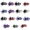 Feathered Masquerade Mask Halloween Party Eye Mask Flower Decoration Masquerade Half Face Mask for Women Cosplay