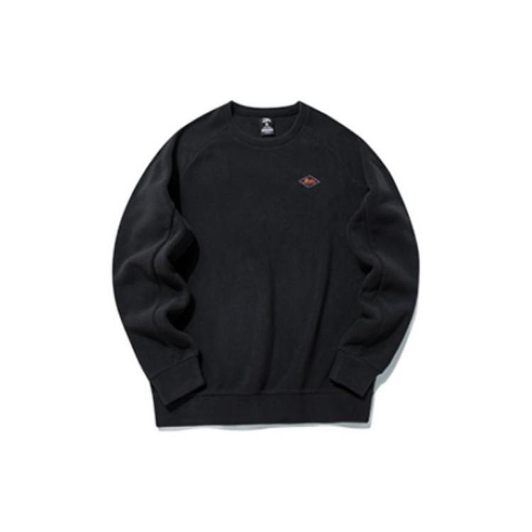 ANTA Life Collection Sweatshirts Unisex Black Crew Neck Thickened Regular 952148734-4 L