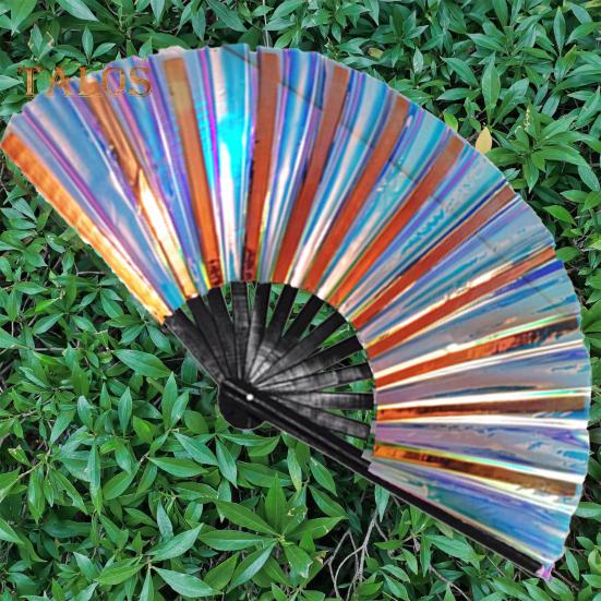 Folding Fan Brilliant Color Outfit Accessories Decorative Simple 13 Inch Festival Halloween Folding Fan Home Decoration
