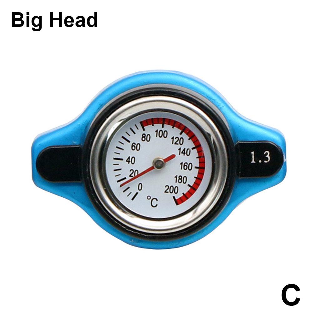 Car Motorcycle Styling Thermo Radiator Cap Tank Cover High Pressure Rating Water Temperature Gauge 0.9 Bar/ 1.1 Bar/1.3 Bar