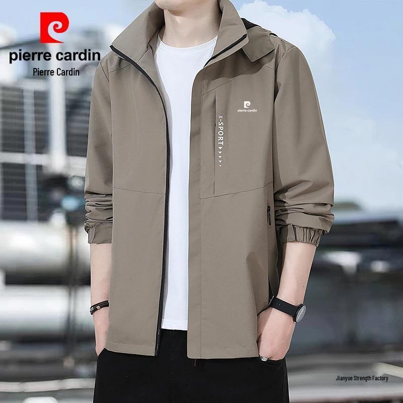 Pierre Cardin Men's Waterproof Windbreaker: Loose-Fit Casual Jacket for Spring & Autumn