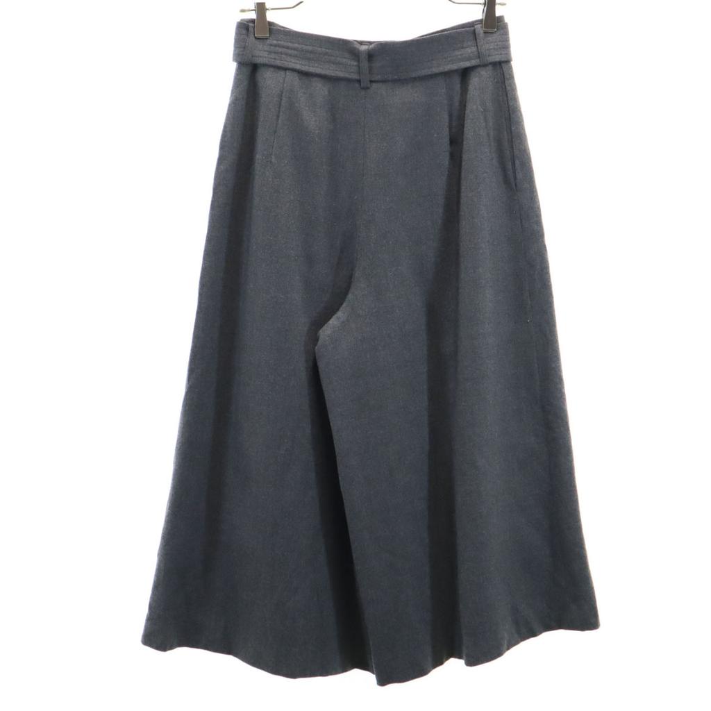 ANAYI Made in Japan Wool Blend Wide pants 38 gray With belt Women Used