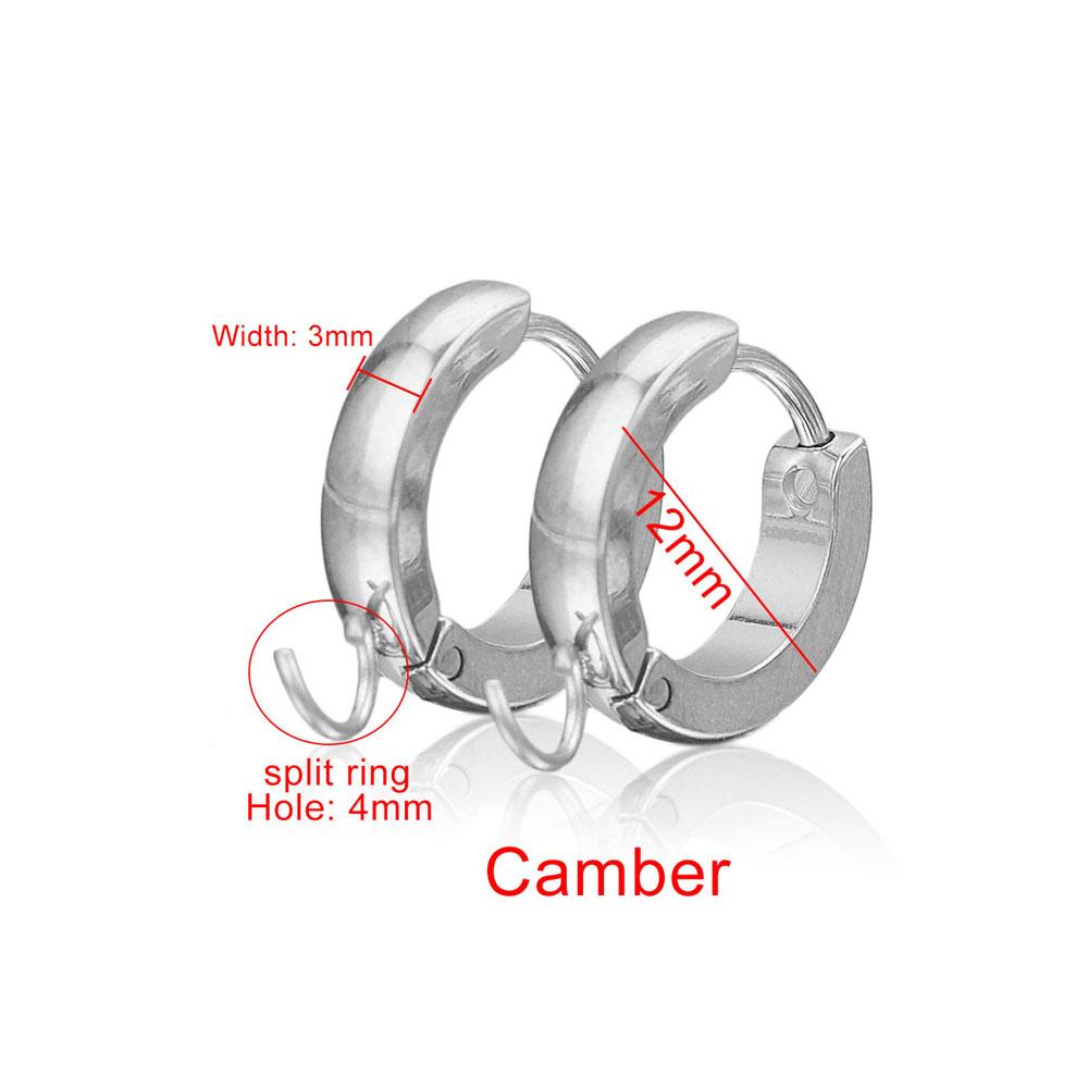 10pcs Gold Stainless Steel Hoop Earrings Hooks Round Earring Post for Women DIY Earrings Making Supplies Jewelry Accessories