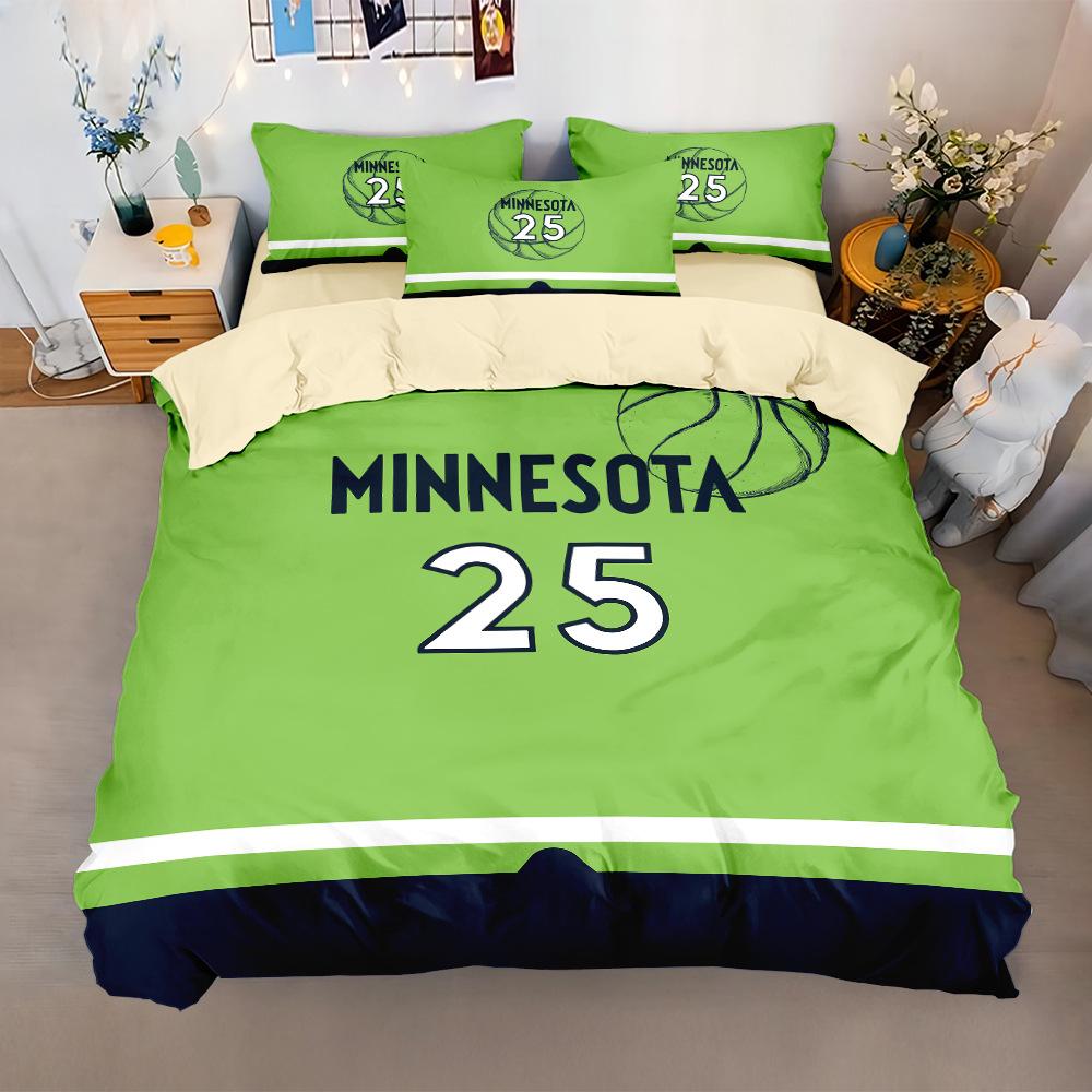 Basketball Star Bedding Set Cute Cartoon Version Of Basketball Star K-Kobe Duvet Cover Pillowcase Twin Queen Size