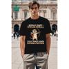 Men's Heavyweight Archery Meerkat T-Shirt - German Text & Meerkat Archery-Themed Design, 180gsm Short Sleeve Round Neck Casual Tee for Outdoor