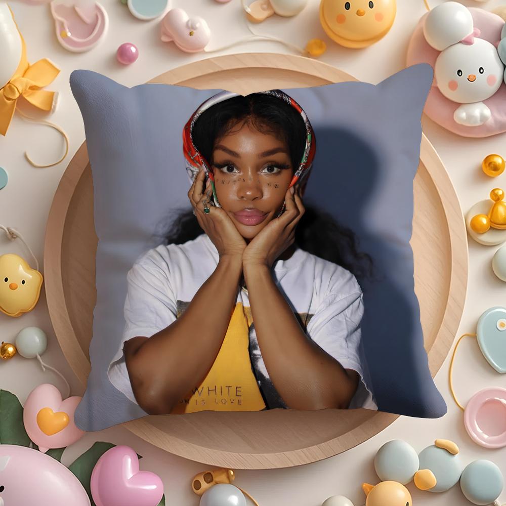 American Singer S-SZA Cushion Cover Home & Car Multi-Scene Pillow Cover - Reversible, Soft & Durable for Daily Use