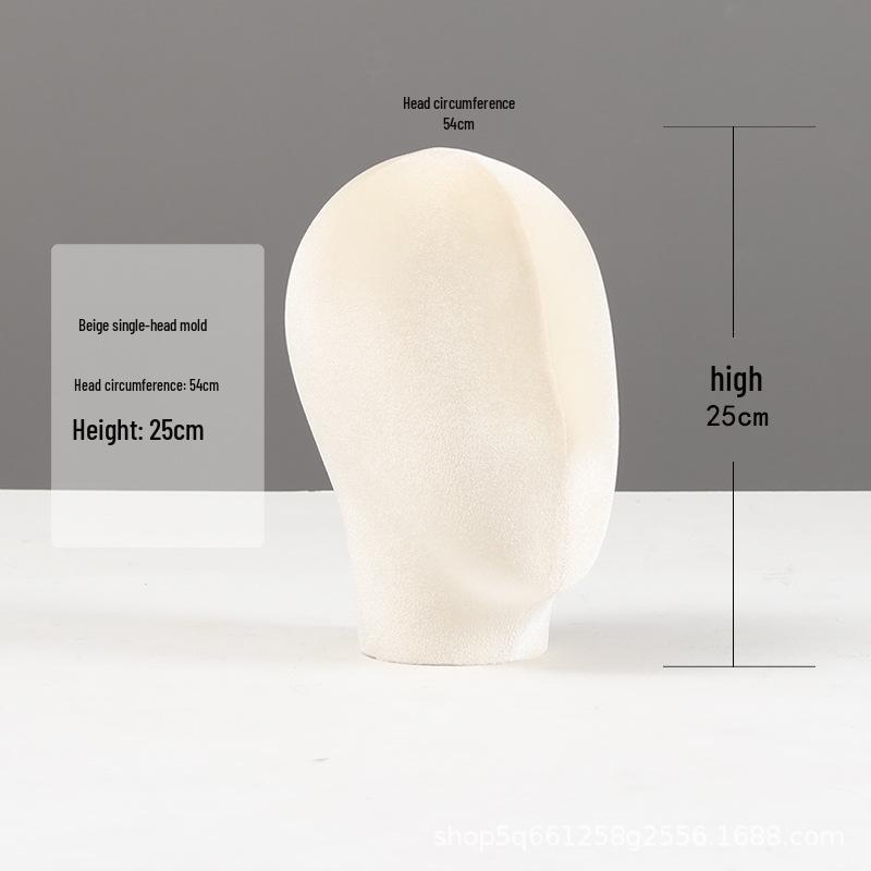 Black Mannequin Head for Displaying Wigs, Hats, and Accessories