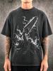 Guts Berserk Armor Victory Mineral Washed Graphic Shirt | Heavyweight Oversized Tee | Vintage Streetwear