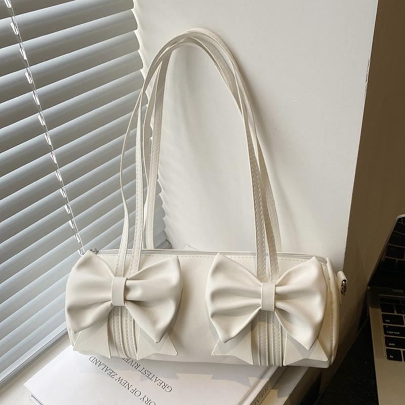 Yogodlns New Model Features Niche High-end Underarm Bag Trendy Bow Design Fashionable Women's Pillow Bag, and A Crossbody Handbag