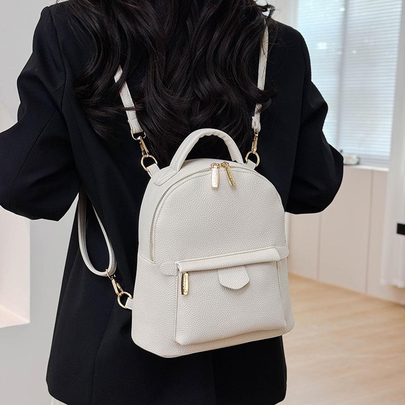 Backpack women's backpack new travel bag texture pu leisure travel schoolbag