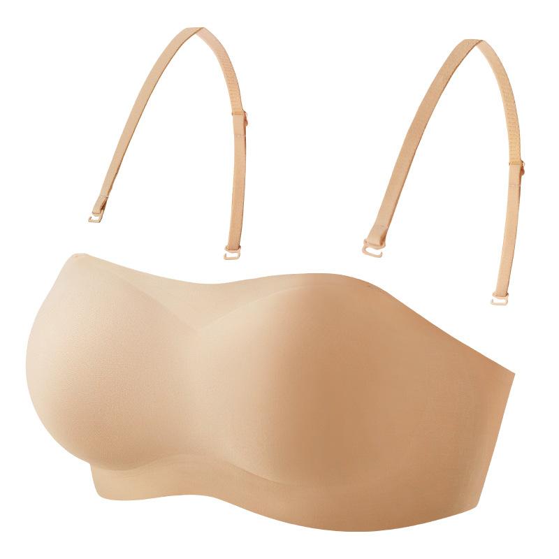Liquid Foundation Invisible Opaque Non-slip Tube Top One Piece Non-marking Anti-light Gathering Shows Large Strapless Underwear Women