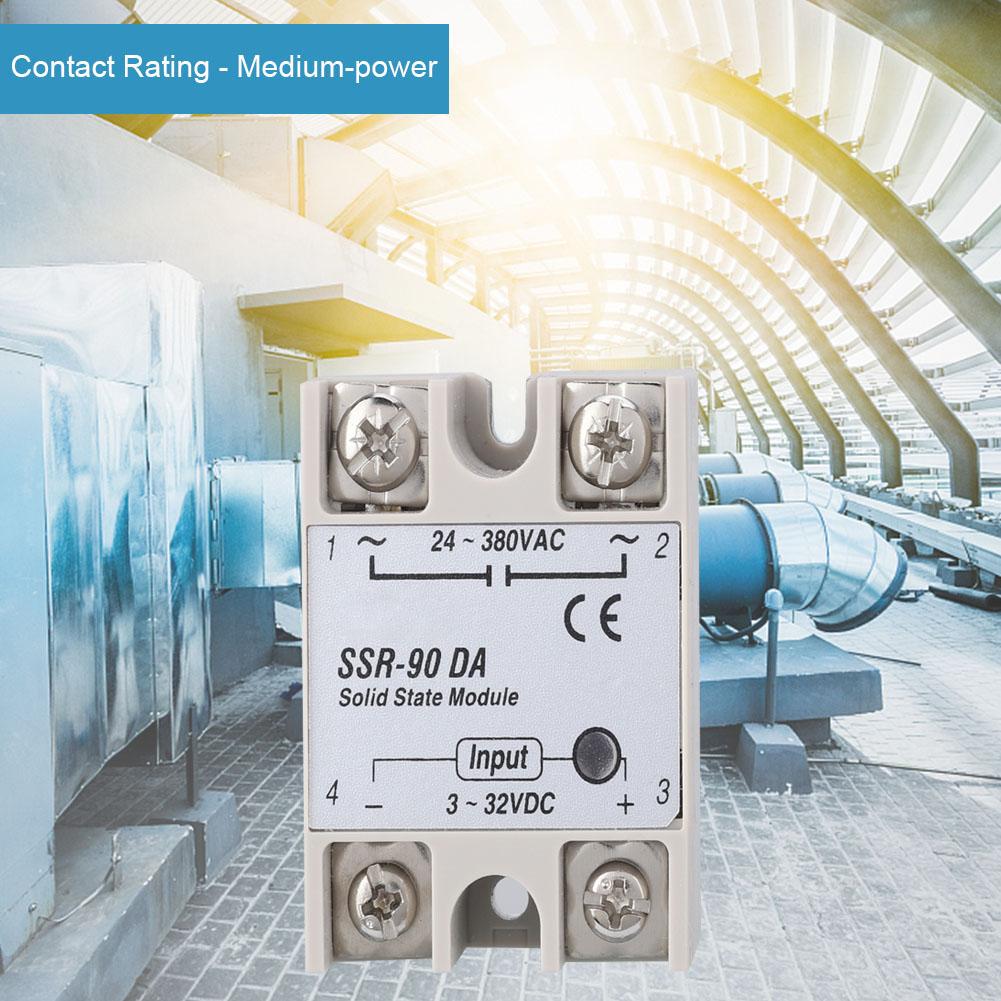 SSR90DA 90A Solid State Relay Module SSR DC AC Input 332V DC