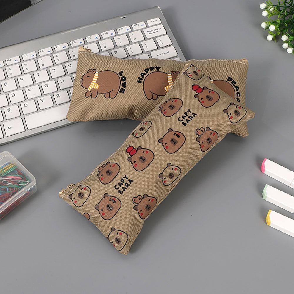 Kapybara Pappersförvaringsväska Multifunktionell Pennfodral Tecknad Pennfodral